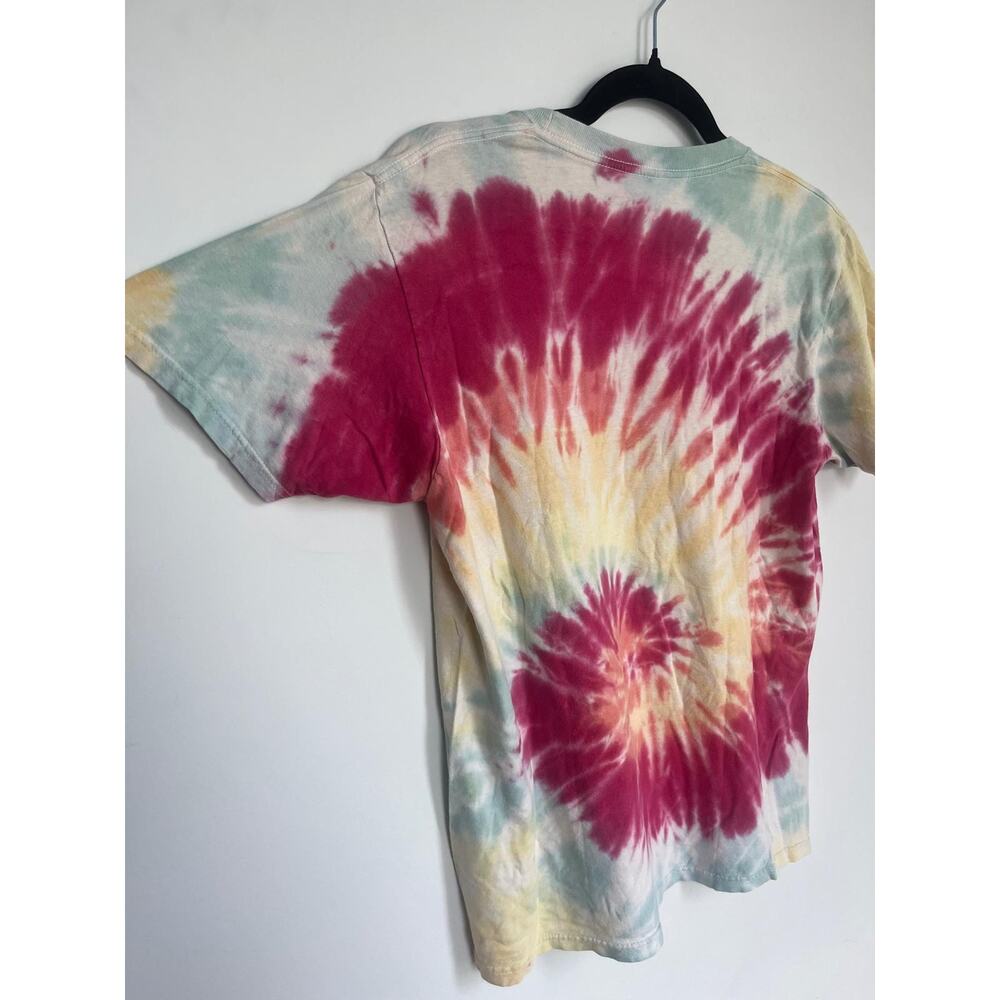 Peanuts Tie Dye T Shirt Men M Woodstock 1969 Rainbow Spiral Graphic Tee - Picture 2 of 7